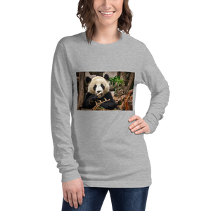 Panda Love Long Sleeve Tee Giclee / White / XS Printful Clothing - Tracy McCrackin Photography