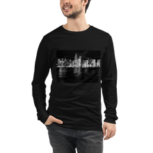 Load image into Gallery viewer, Hong Kong City Skyline Long Sleeve Tee Giclee / White / XS Printful Clothing - Tracy McCrackin Photography