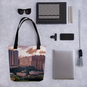 City by Sunset Tote bag Giclee / Black Printful Bags - Tracy McCrackin Photography