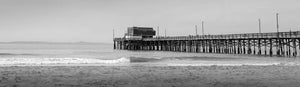 Timeless Beauty: Panoramic Vista of Newport Beach's Pier and Waves Giclee / Colored / 24x6 Tracy McCrackin Photography Wall art - Tracy McCrackin Photography