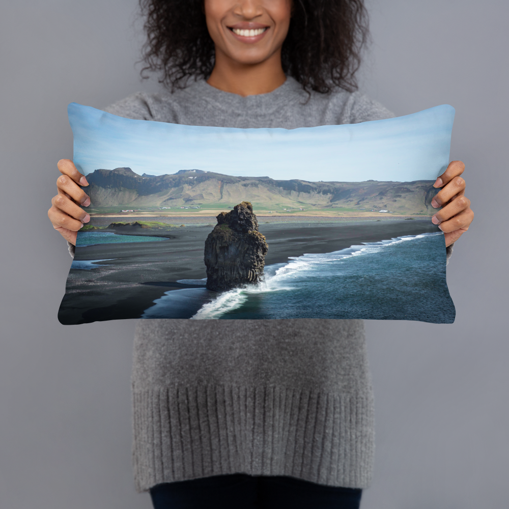 Black Beauty Arctic Beach Pillows 20x12 Printful Home Decor - Tracy McCrackin Photography