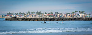 Waves and Wonders: Surfers and Cityscape of Newport Beach Tracy McCrackin Photography Wall art - Tracy McCrackin Photography