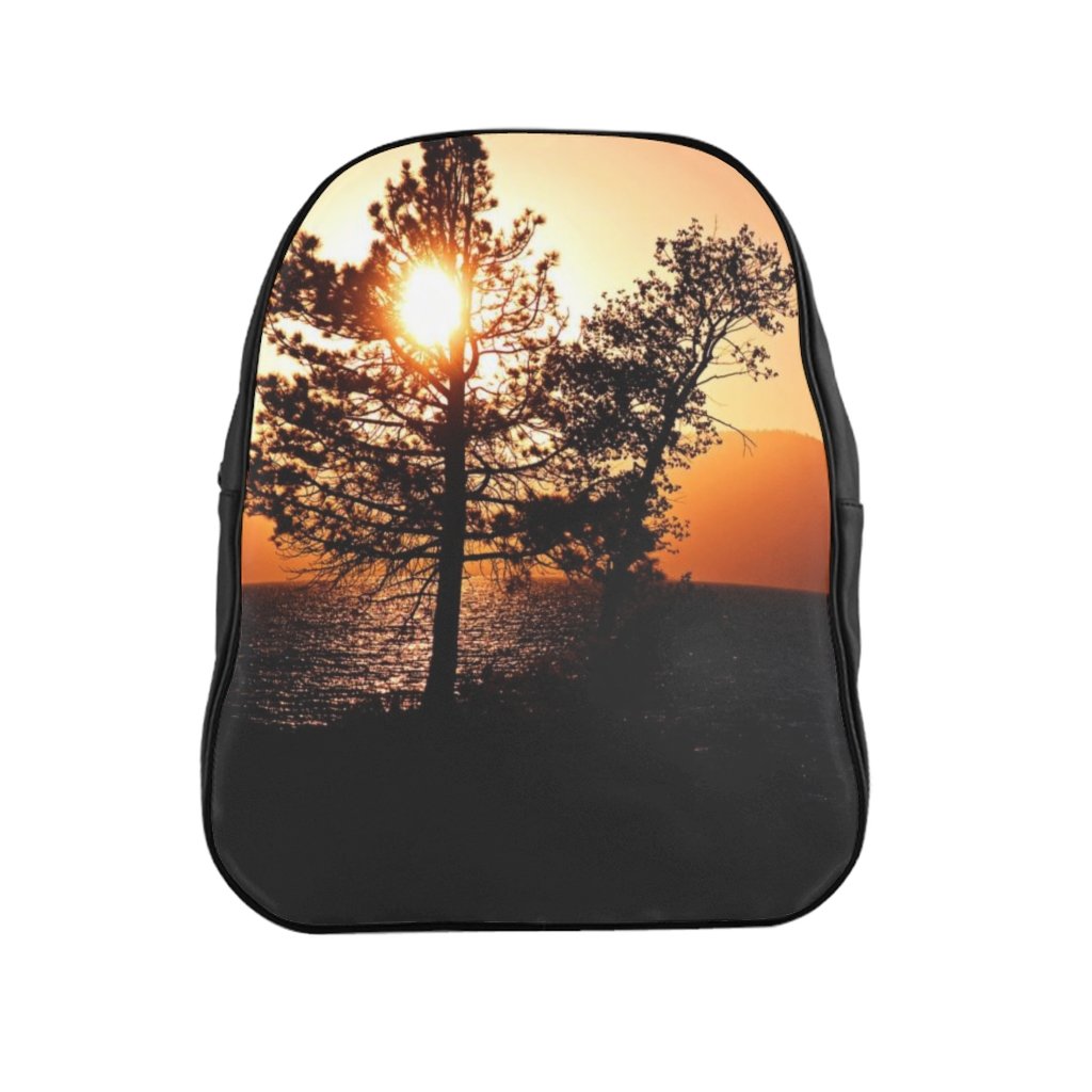 Lake Tahoe Mountain Sunset Utility Backpack Large Printify Bags - Tracy McCrackin Photography