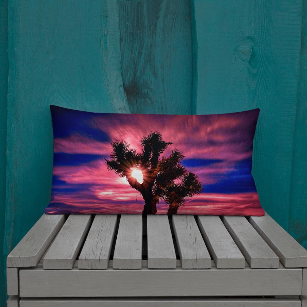 Joshua Tree Moonlit Sky Premium Pillow 20×12 Tracy McCrackin Photography Home Decor - Tracy McCrackin Photography