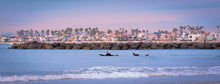 Load image into Gallery viewer, Waves and Wonders: Surfers and Cityscape of Newport Beach Giclee / Sunset / 24 X 6 Tracy McCrackin Photography Wall art - Tracy McCrackin Photography