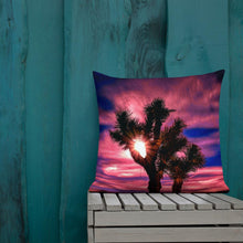 Load image into Gallery viewer, Joshua Tree Moonlit Sky Premium Pillow 18×18 Tracy McCrackin Photography Home Decor - Tracy McCrackin Photography