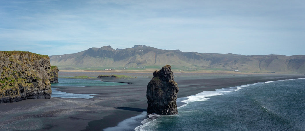 Arctic Marvel: Iceland's Black Sandy Beaches Panorama Tracy McCrackin Photography Wall art - Tracy McCrackin Photography