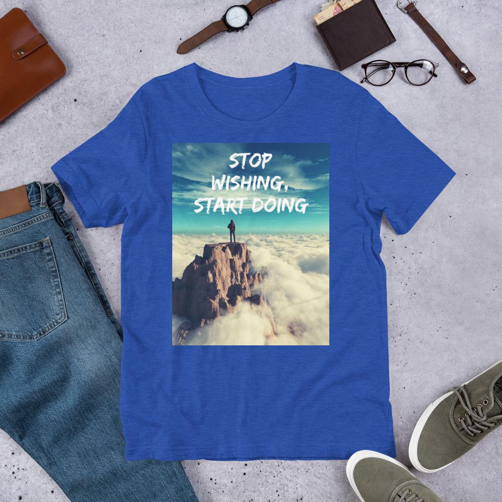 Stop Wishing, Start Doing Soft Blend Unisex T-Shirt Giclee / Black / XS Tracy McCrackin Photography - Tracy McCrackin Photography