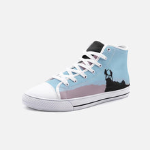 Load image into Gallery viewer, Sick Sends Unisex High Top Canvas Shoes (Blue/Grey) White / 5 Women Printy6 Men&#39;s Shoes - Tracy McCrackin Photography