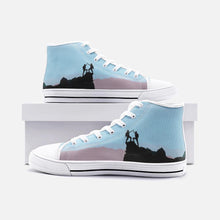 Load image into Gallery viewer, Sick Sends Unisex High Top Canvas Shoes (Blue/Grey) White / 5 Women Printy6 Men&#39;s Shoes - Tracy McCrackin Photography