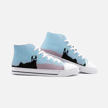 Load image into Gallery viewer, Sick Sends Unisex High Top Canvas Shoes (Blue/Grey) White / 5 Women Printy6 Men&#39;s Shoes - Tracy McCrackin Photography