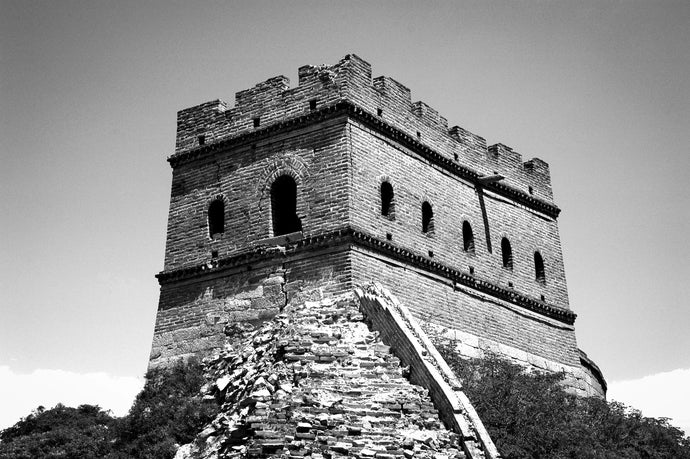 Sentinel of History: The Watchtower at the Ancient Great Wall of China Giclee / B&W / 5 x 7 Tracy McCrackin Photography Wall art - Tracy McCrackin Photography