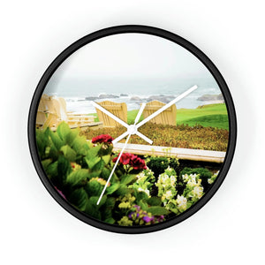 Beach Time Wall clock - Carmel, California Black / 10" / White Printify Home Decor - Tracy McCrackin Photography