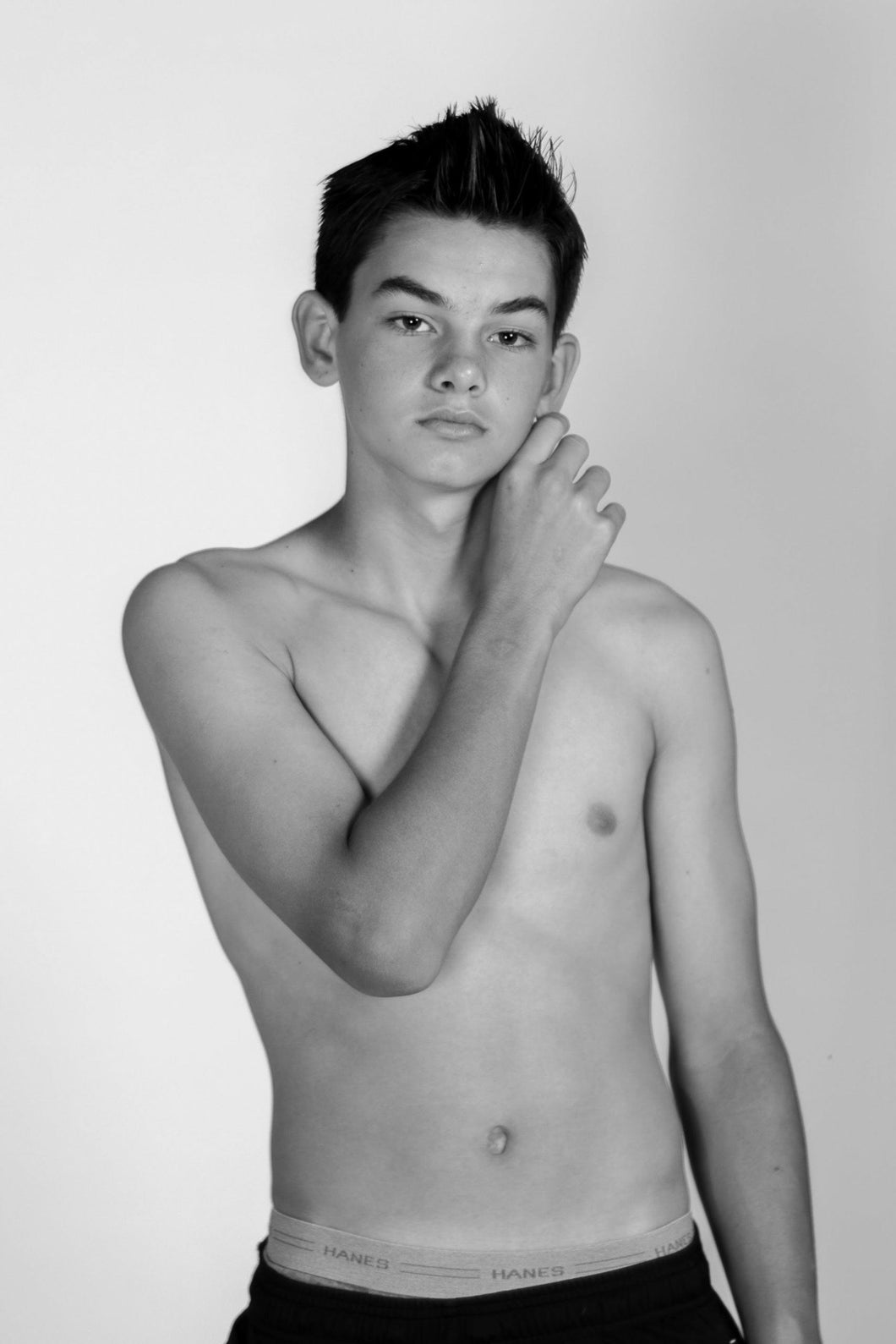 male-model-wearing-shorts Giclee / B&W / 5 x 7 Tracy McCrackin Photography - Tracy McCrackin Photography