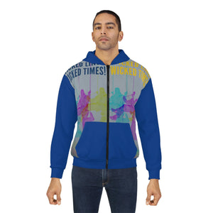 Wicked Lines Unisex Zip Hoodie (Blue) Printify All Over Prints - Tracy McCrackin Photography