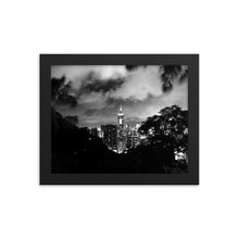 Load image into Gallery viewer, Hong Kong Cityscape Framed poster (BW) Giclee / Black / 8×10 Tracy McCrackin Photography - Tracy McCrackin Photography