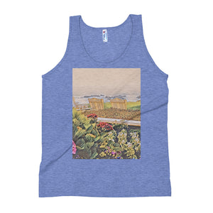 Peaceful Escape Unisex Tank Top - Carmel, California Giclee / Athletic Blue / XS Tracy McCrackin Photography - Tracy McCrackin Photography