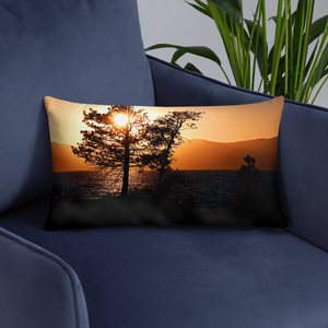 Lake Tahoe Sunset Pillows Printful Home Decor - Tracy McCrackin Photography