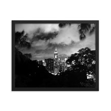 Load image into Gallery viewer, Hong Kong Cityscape Framed poster (BW) Giclee / Black / 16×20 Tracy McCrackin Photography - Tracy McCrackin Photography