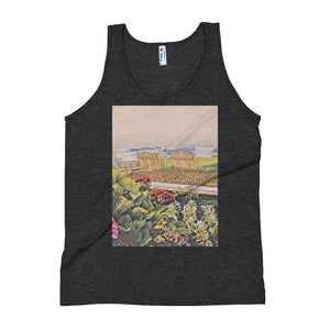 Peaceful Escape Unisex Tank Top - Carmel, California Giclee / Tri-Black / XS Tracy McCrackin Photography - Tracy McCrackin Photography