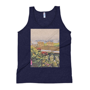 Peaceful Escape Unisex Tank Top - Carmel, California Giclee / Tri-Indigo / XS Tracy McCrackin Photography - Tracy McCrackin Photography