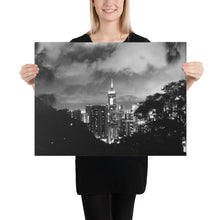 Load image into Gallery viewer, Hong Kong Cityscape Framed poster (BW) Tracy McCrackin Photography - Tracy McCrackin Photography